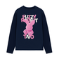 Áo Thun Dài Tay Pink Fuzzy Font Rabbit