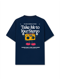 Áo Thun Relaxed Fit Take Me To Your Stereo