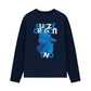 Áo Thun Dài Tay Fuzzy Font Dragon Blue