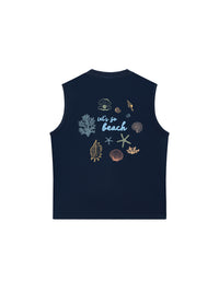 Áo Ba Lỗ Relaxed Fit Let_s Go Beach