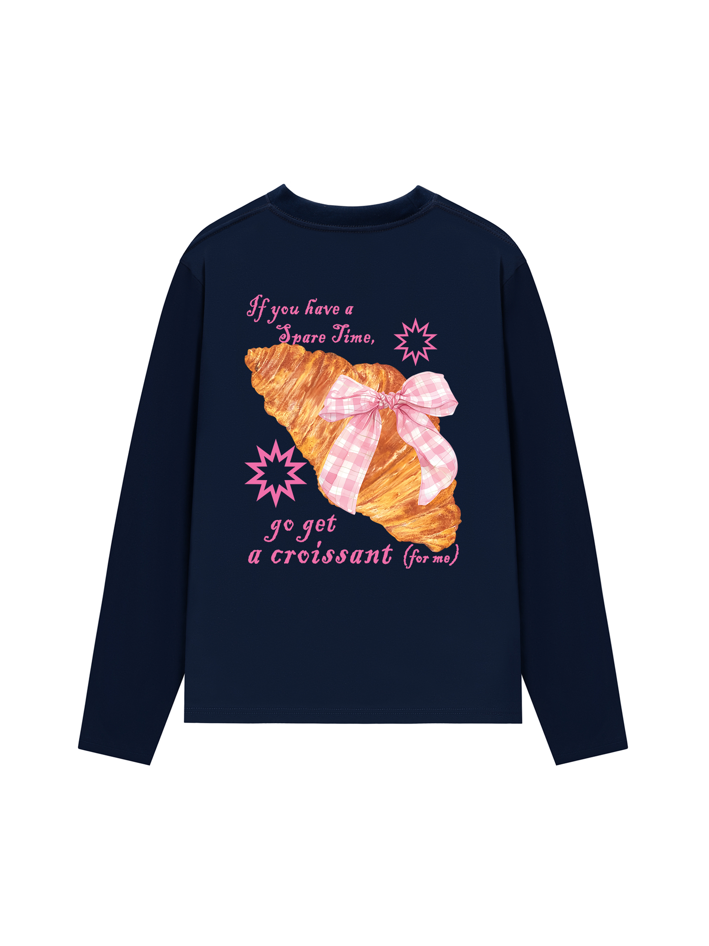 Áo Thun Dài Tay Go Get A Croissant