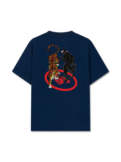 Áo Thun Relaxed Fit Japan Spirit Tiger And Black Panther