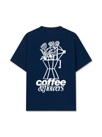 Áo Thun Relaxed Fit  Coffee & Flowers Oversized