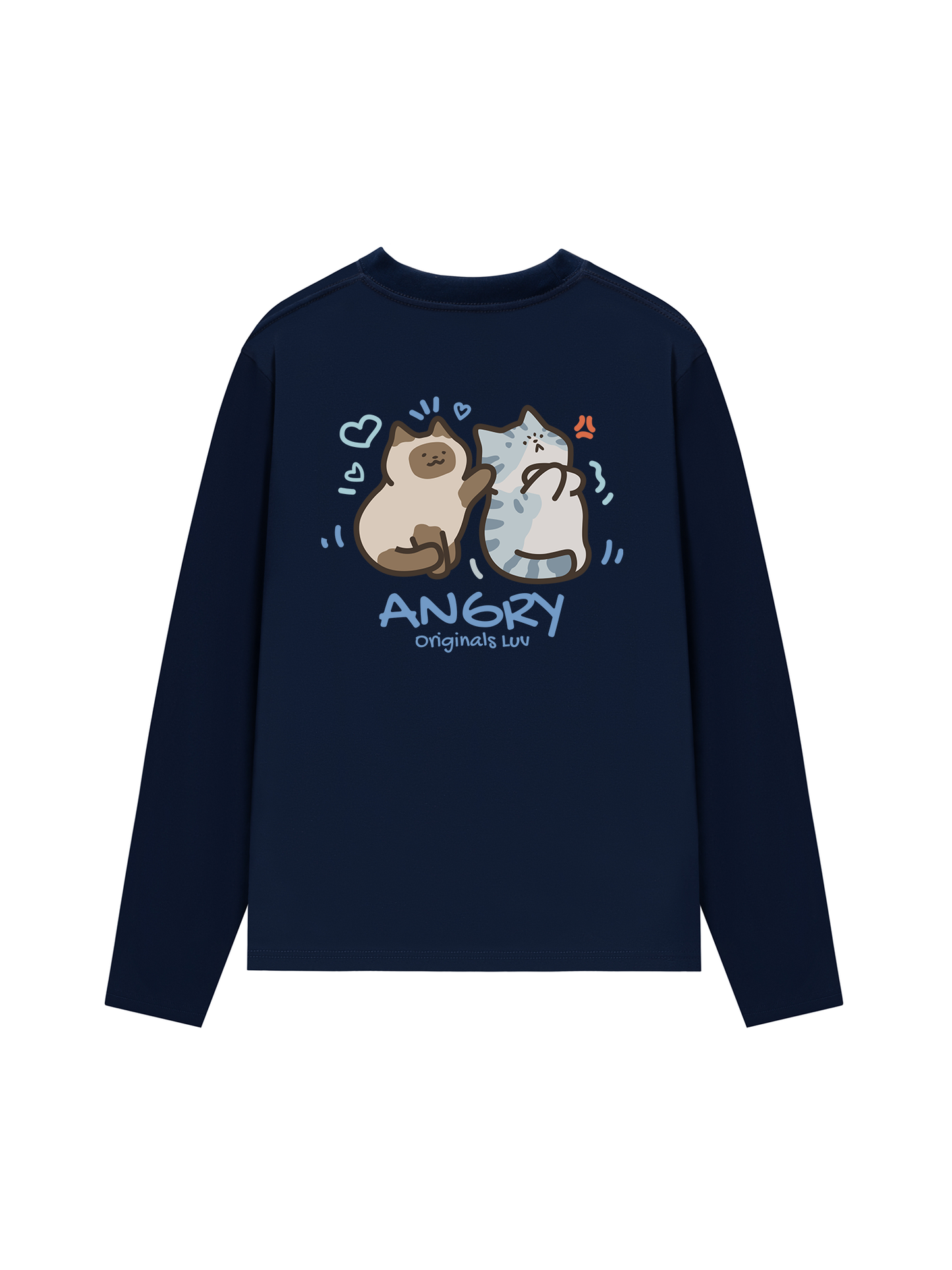 Áo Thun Dài Tay Angry Luv Cat Couple