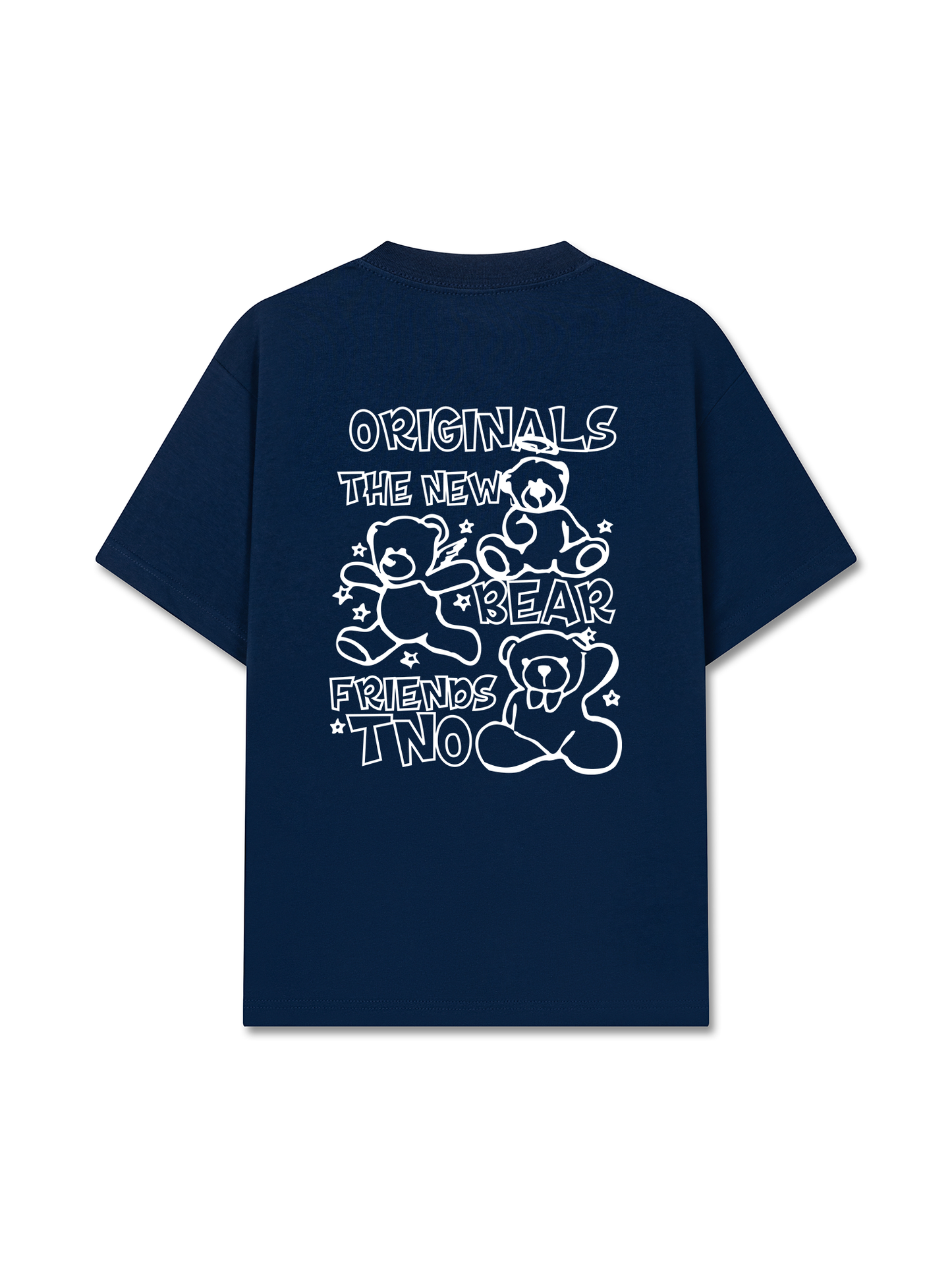 Áo Thun Relaxed Fit Bear Friends Doodle Artwork