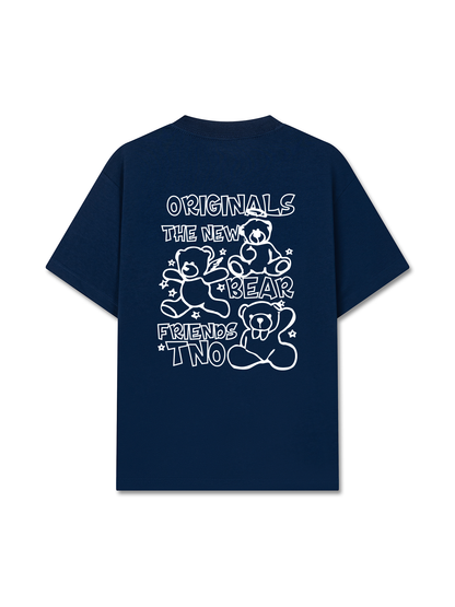 Áo Thun Relaxed Fit Bear Friends Doodle Artwork