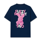 Áo Thun Cotton Cao Cấp Relaxed Fit  Pink Fuzzy Font Rabbit