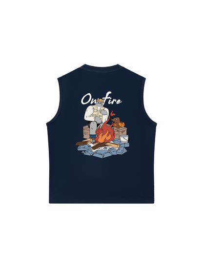 Áo Ba Lỗ Relaxed Fit On Fire