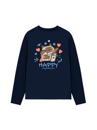 Áo Thun Dài Tay Happy Luv Cat Couple