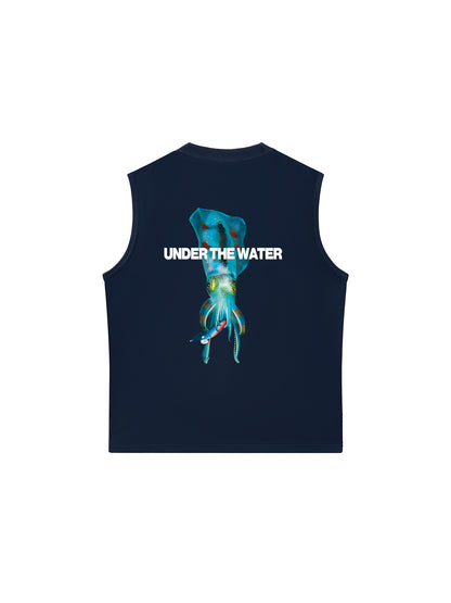 Áo Ba Lỗ Relaxed Fit Ocean Under The Water Squid Ocean IRIE FISHING CLUB