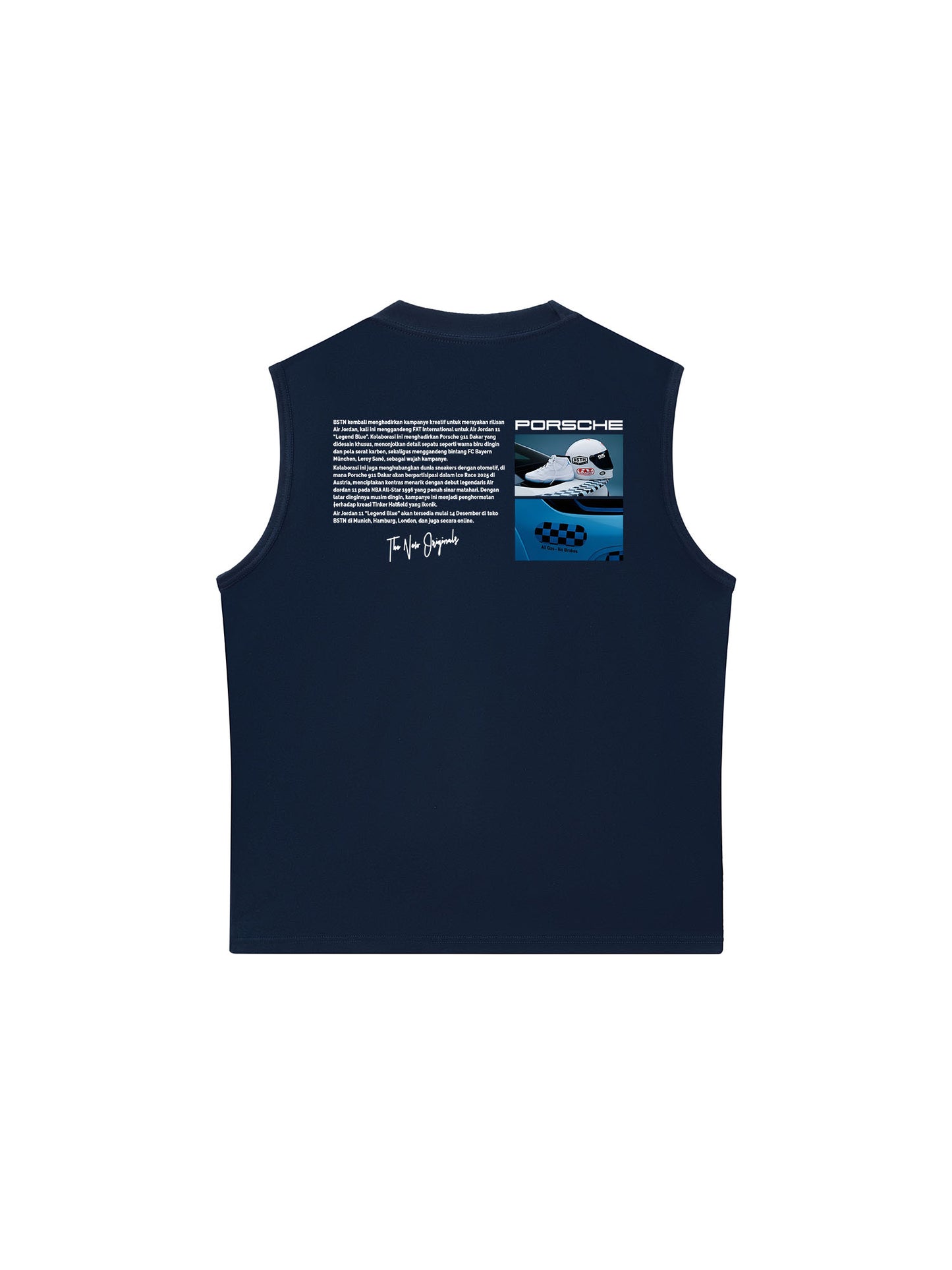 Áo Ba Lỗ Relaxed Fit CAR Porsche 911 Blue Legend
