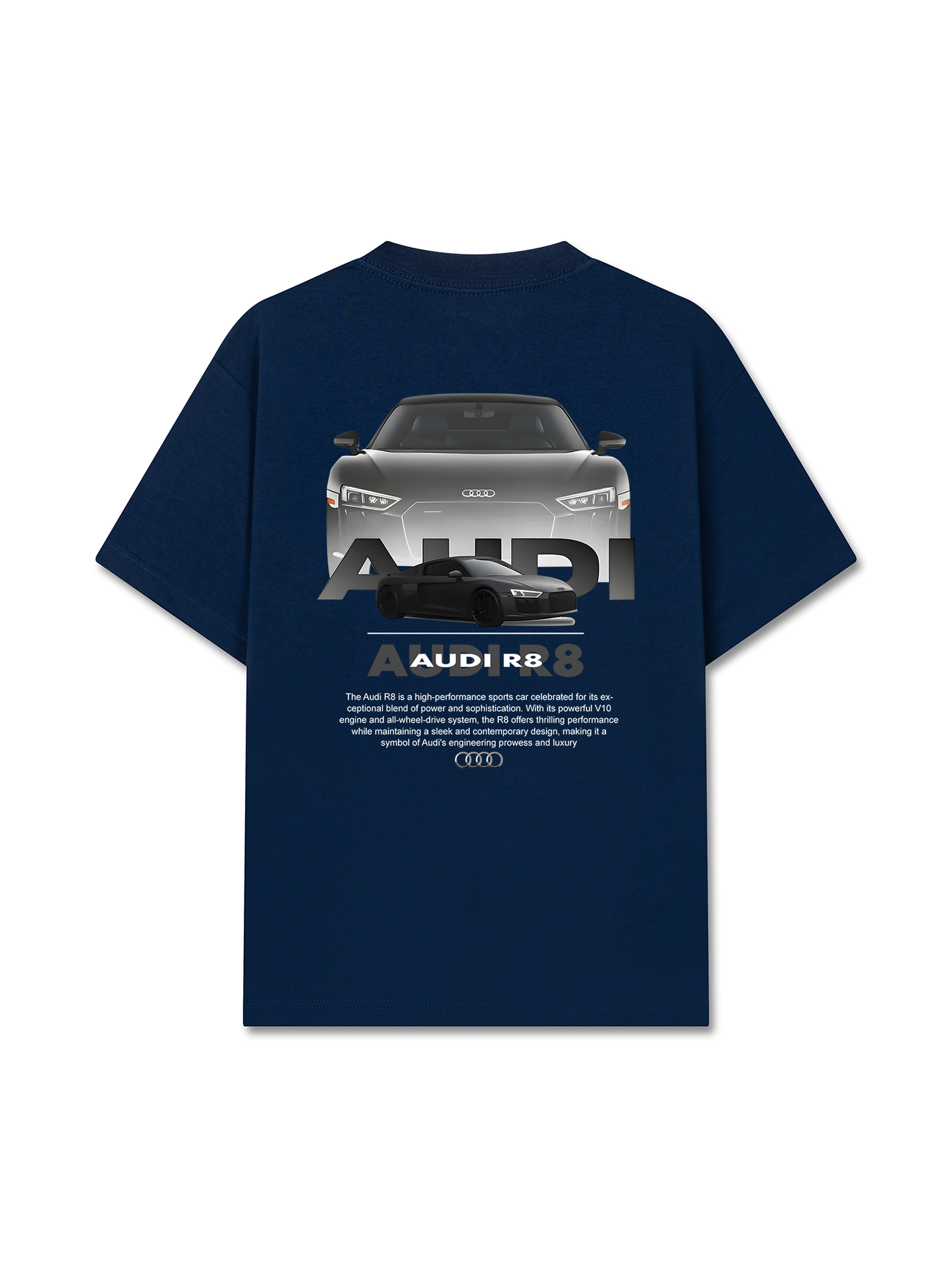 Áo Thun Relaxed Fit CAR AUDI Black & White
