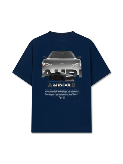 Áo Thun Relaxed Fit CAR AUDI Black & White