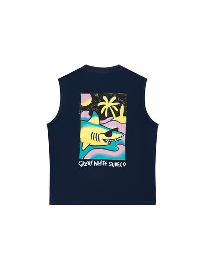 Áo Ba Lỗ Relaxed Fit Ocean Cute Shark