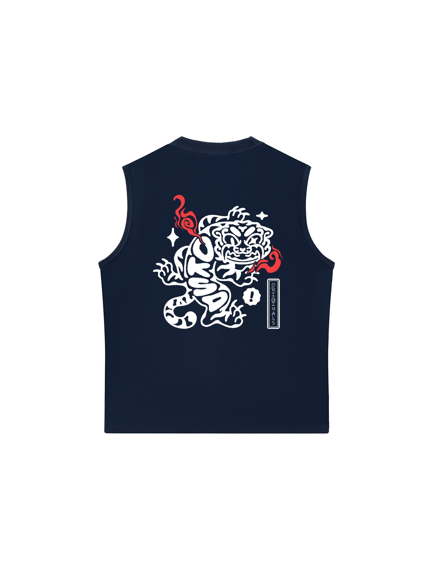 Áo Ba Lỗ Relaxed Fit Japan Spirit Fire Tiger