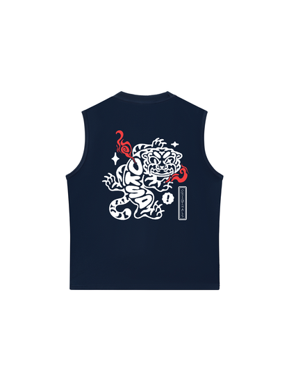 Áo Ba Lỗ Relaxed Fit Japan Spirit Fire Tiger