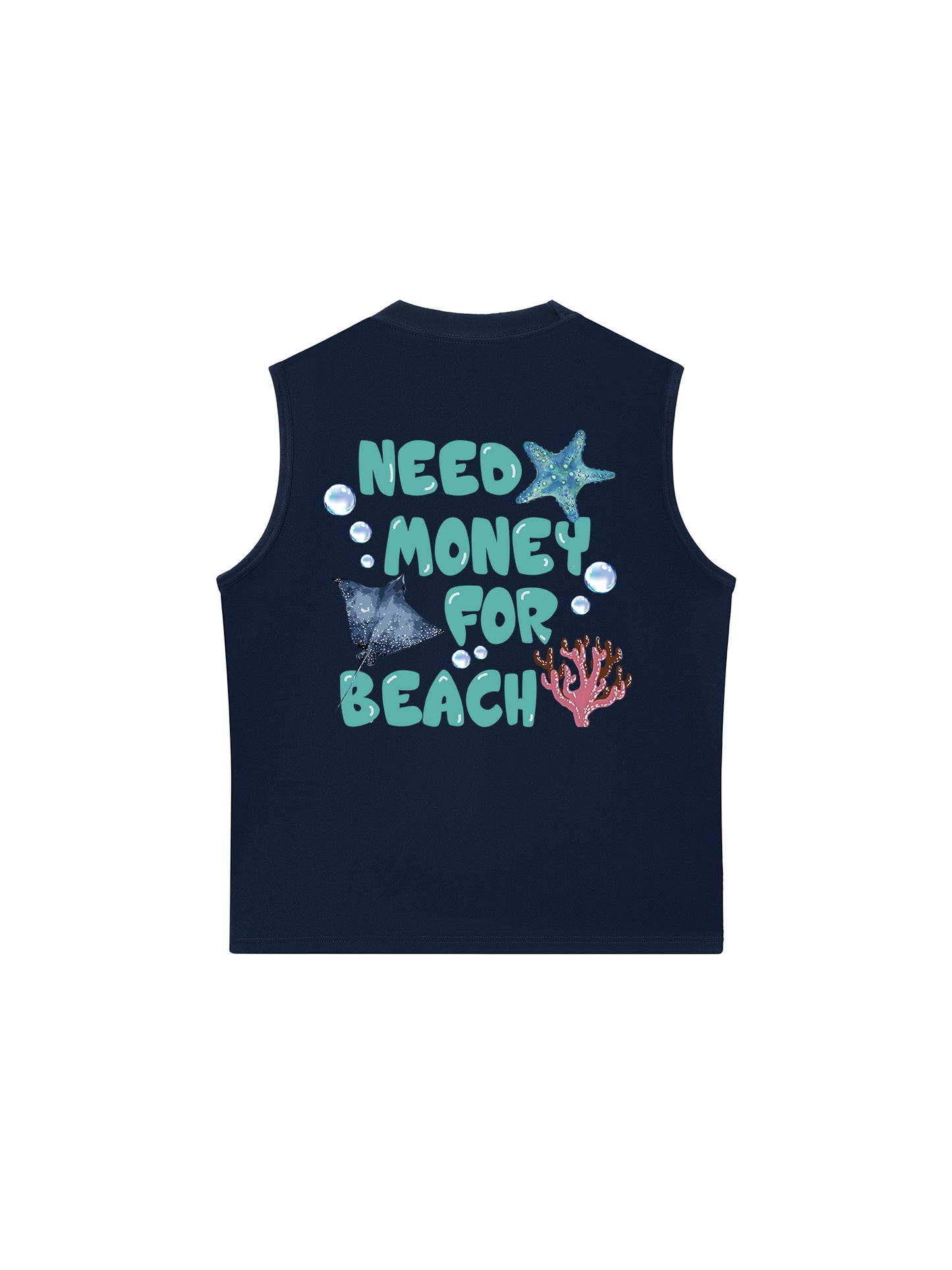 Áo Ba Lỗ Relaxed Fit Need Money For Beach