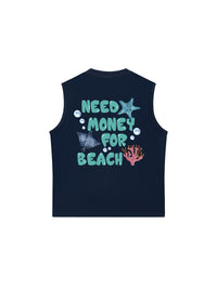 Áo Ba Lỗ Relaxed Fit Need Money For Beach