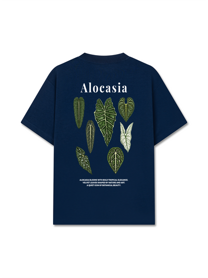 Áo Thun Relaxed Fit Tropical Alocasia Quote