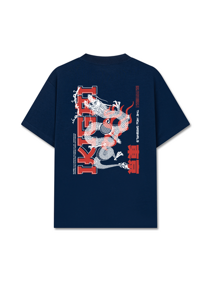 Áo Thun Relaxed Fit Japan Spirit Ikigai Dragon