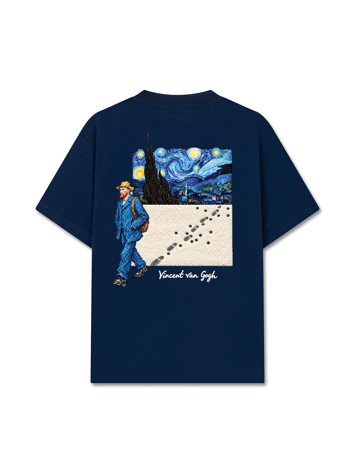 Áo Thun Relaxed Fit Vincent Van Gogh Stary Night