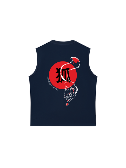 Áo Ba Lỗ Relaxed Fit Japan Spirit Kitsune