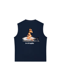 Áo Ba Lỗ Relaxed Fit Ocean Vibes With Bikini Girl