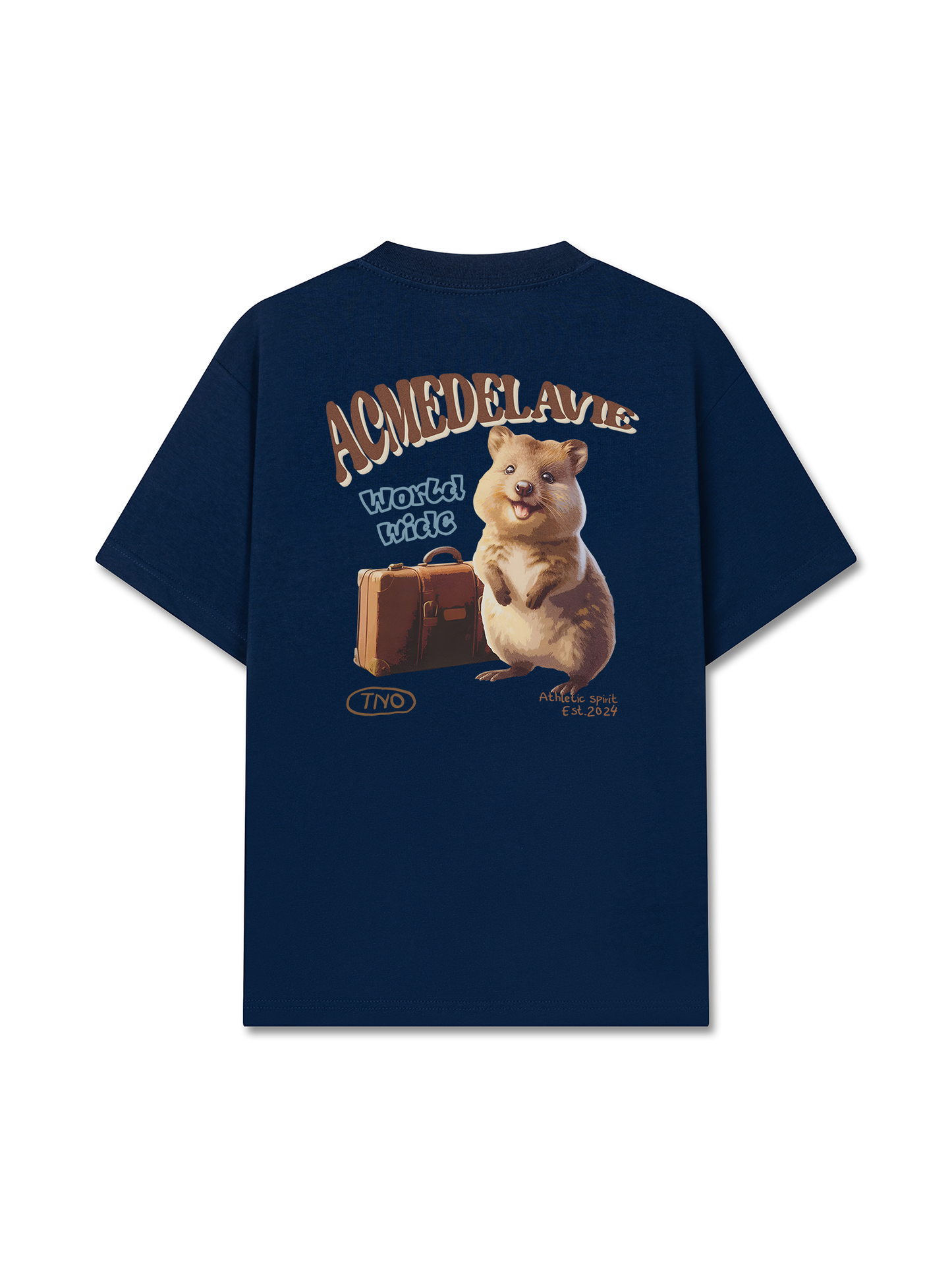 Áo Thun Relaxed Fit World Wide Travel Quokka Artwork