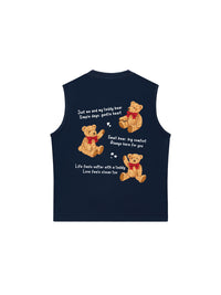 Áo Ba Lỗ Relaxed Fit Teddy Land Teddy Red Bow