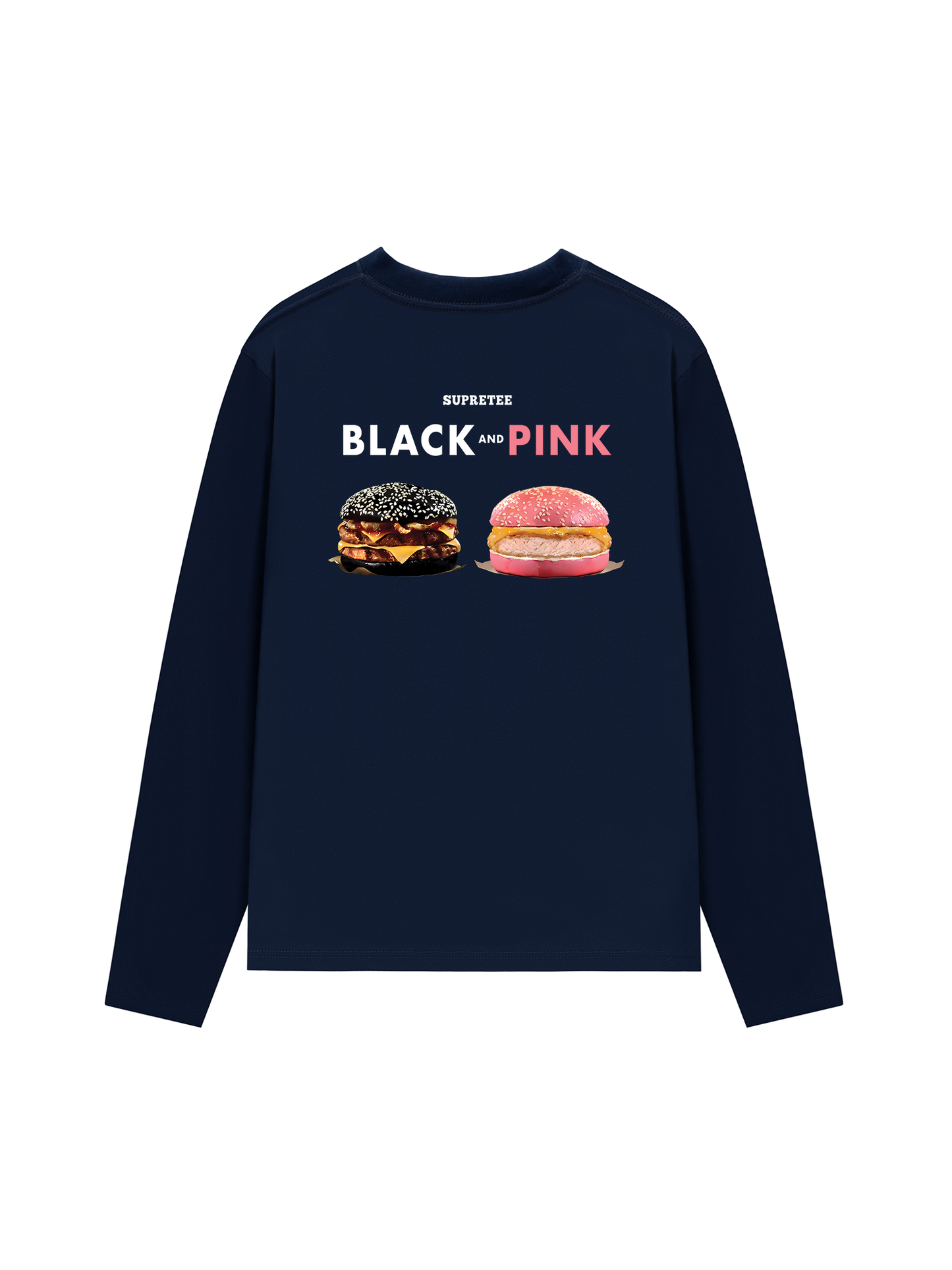 Áo Thun Dài Tay Sweet Pastry Black Pink Meow Meow Strawberry