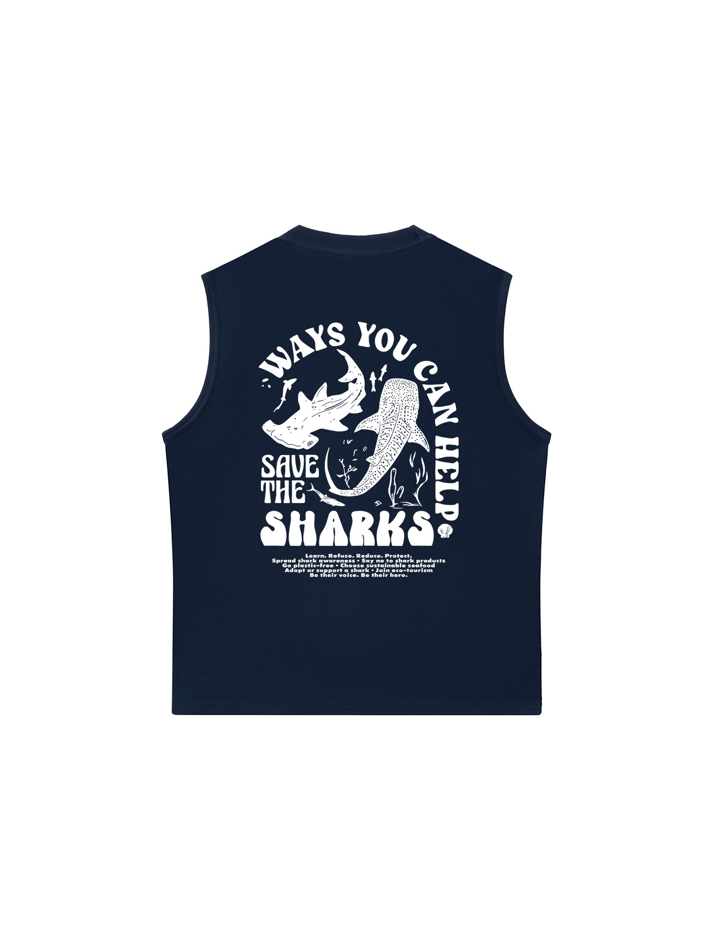 Áo Ba Lỗ Relaxed Fit Ocean Save The Shark
