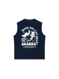Áo Ba Lỗ Relaxed Fit Ocean Save The Shark