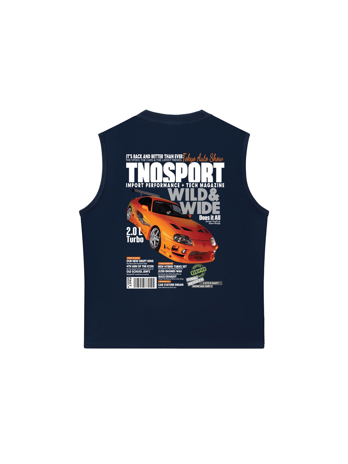 Áo Ba Lỗ Relaxed Fit CAR Orginals Sport Orange
