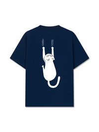 Áo Thun Relaxed Fit Animal Mood There's A Cat On Your Back