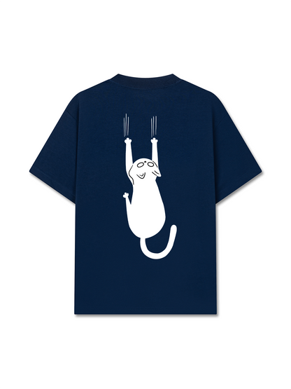 Áo Thun Relaxed Fit Animal Mood There's A Cat On Your Back