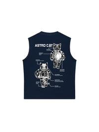 Áo Ba Lỗ Relaxed Fit Meow-ssion To Mars