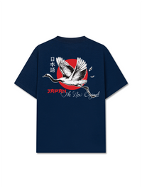 Áo Thun Relaxed Fit Japan Spirit Red Crowned Crane