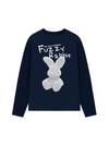 Áo Thun Dài Tay Doodle Fuzzy Rabbit