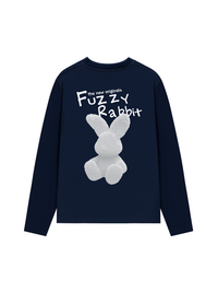 Áo Thun Dài Tay Doodle Fuzzy Rabbit