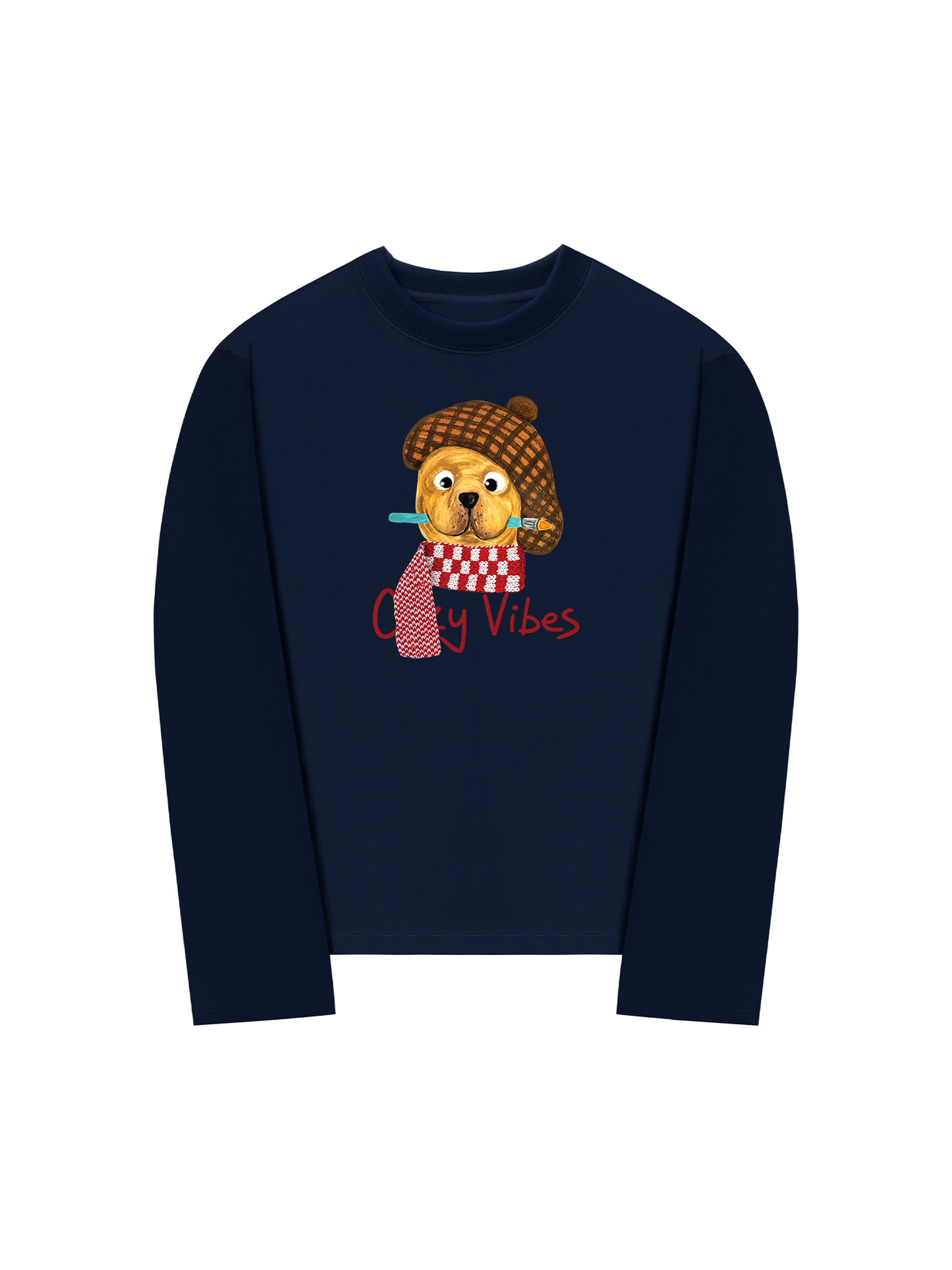 Áo Thun Dài Tay Cozy Vibes Puppy
