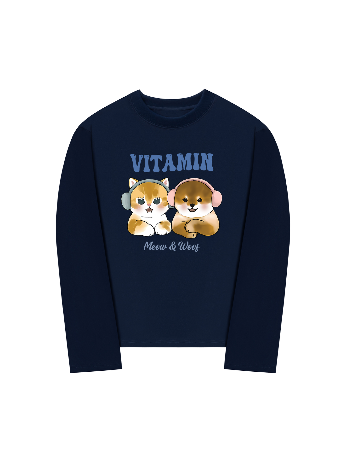 Áo Thun Dài Tay Vitamin Meow And Woof