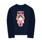 Áo Thun Dài Tay Meowy Cat Pink Plaid