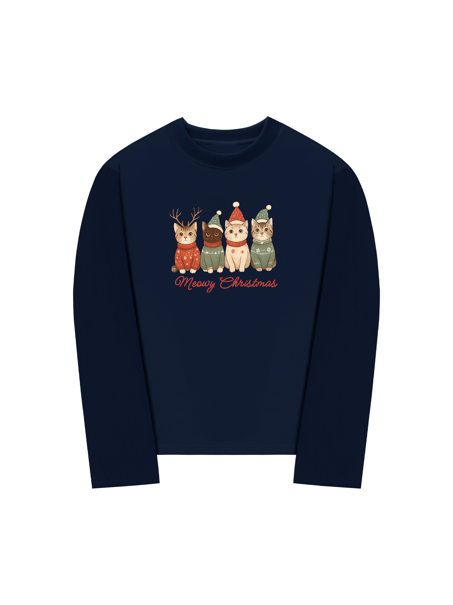 Áo Thun Dài Tay Meowy Christmas