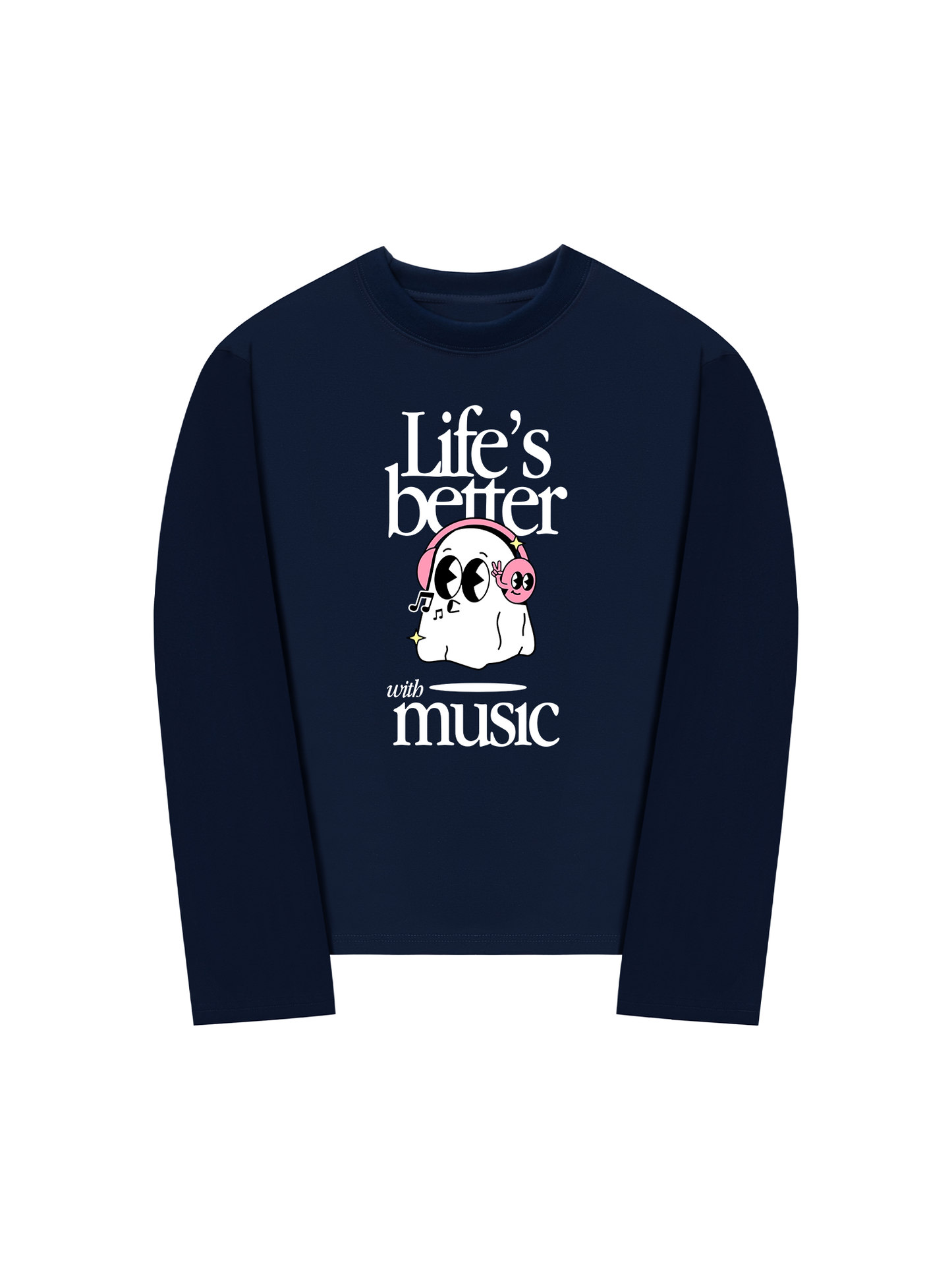 Áo Thun Dài Tay Life_s Better With Music