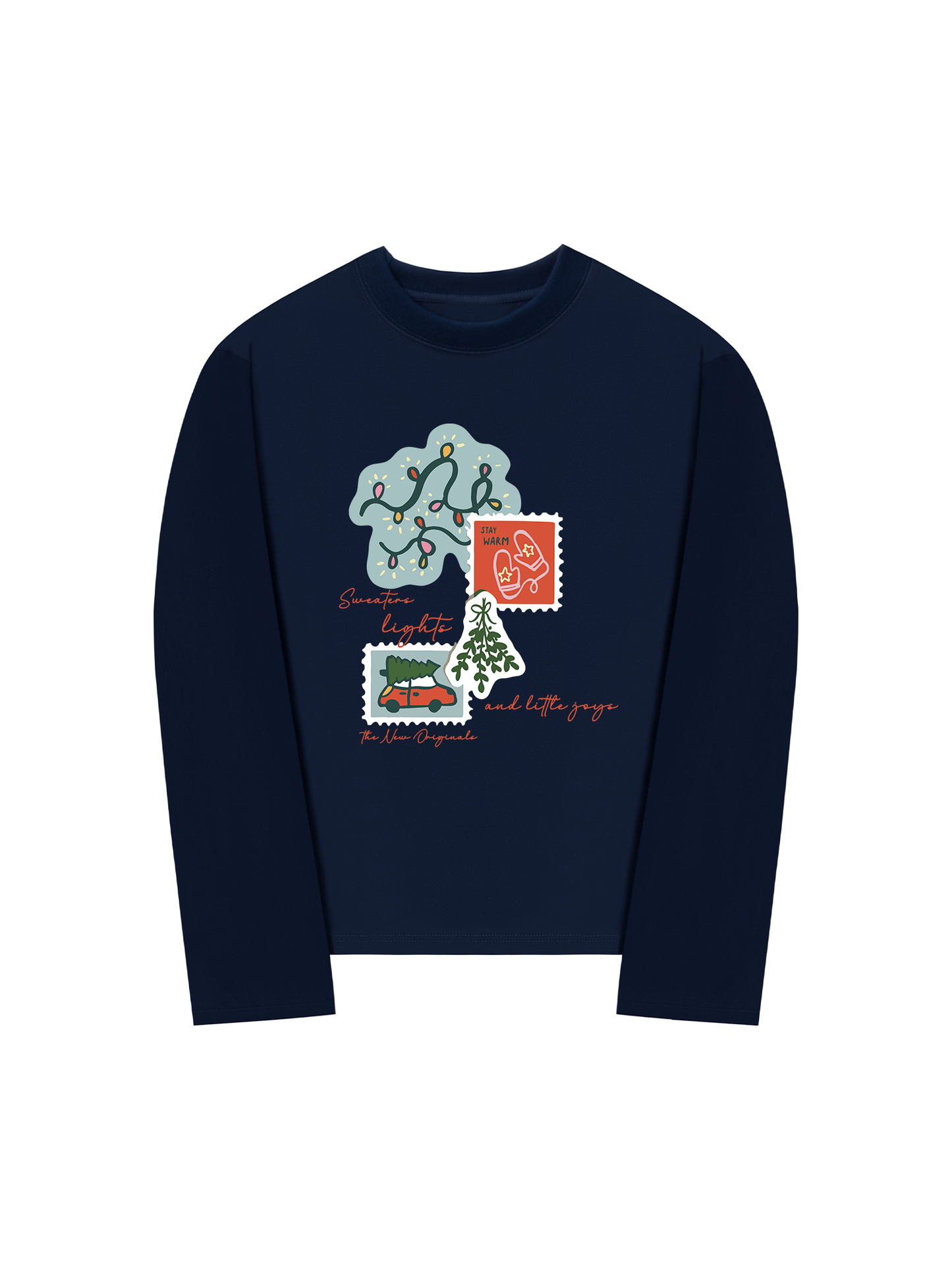 Áo Thun Dài Tay Sweater, lights, and little joy