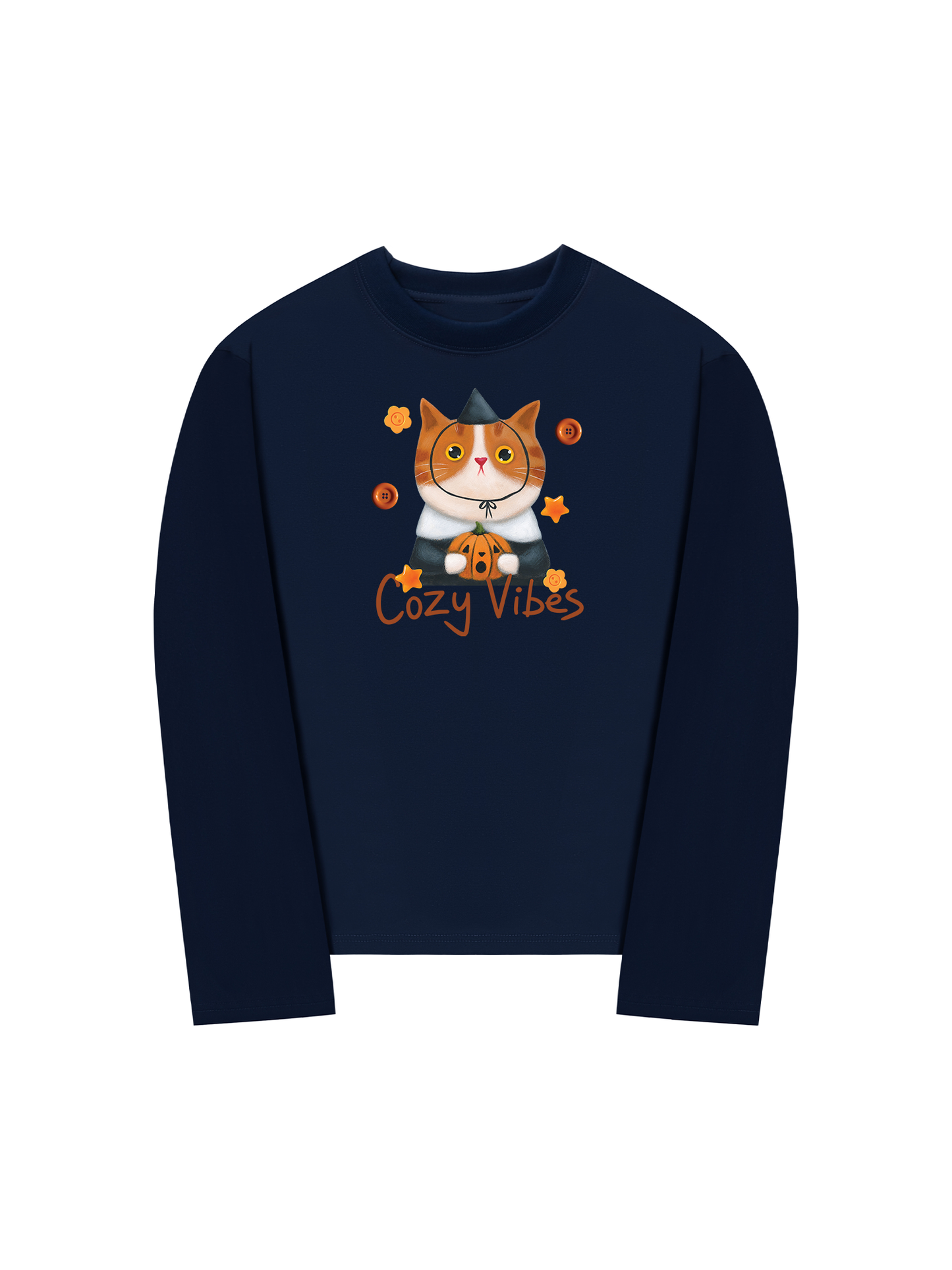 Áo Thun Dài Tay Cozy Vibes Cat