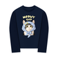 Áo Thun Dài Tay Blue Plaid Meowy Cat