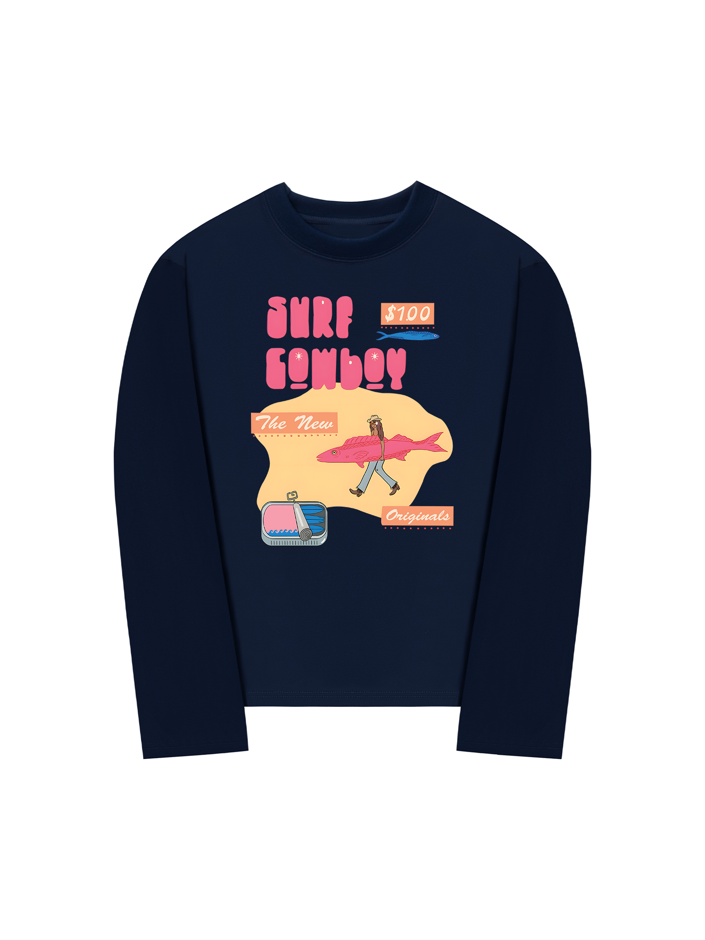 Áo Thun Dài Tay Summer Vibes GoTo Beach Cowboy