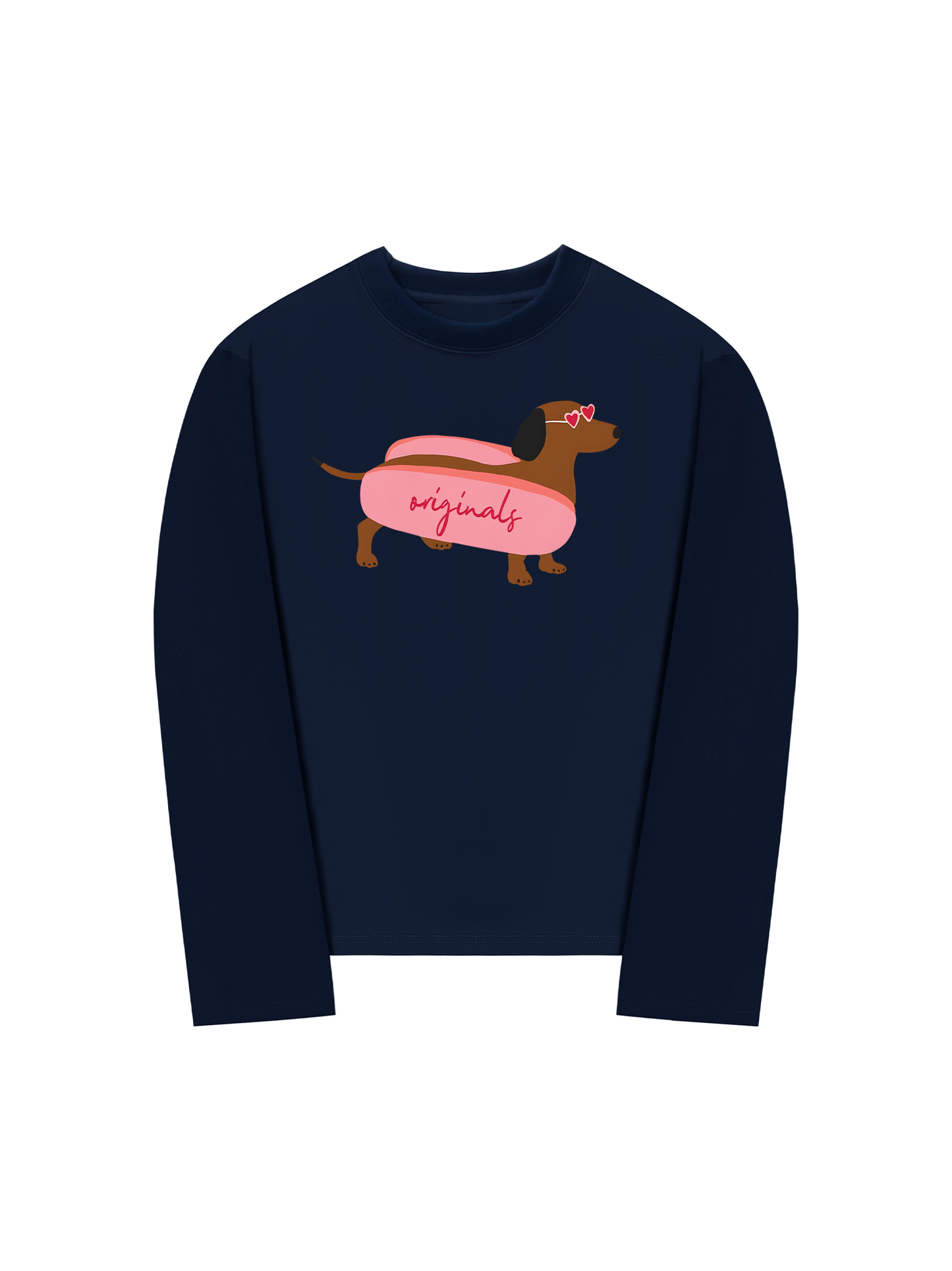 Áo Thun Dài Tay Pink Dachshund