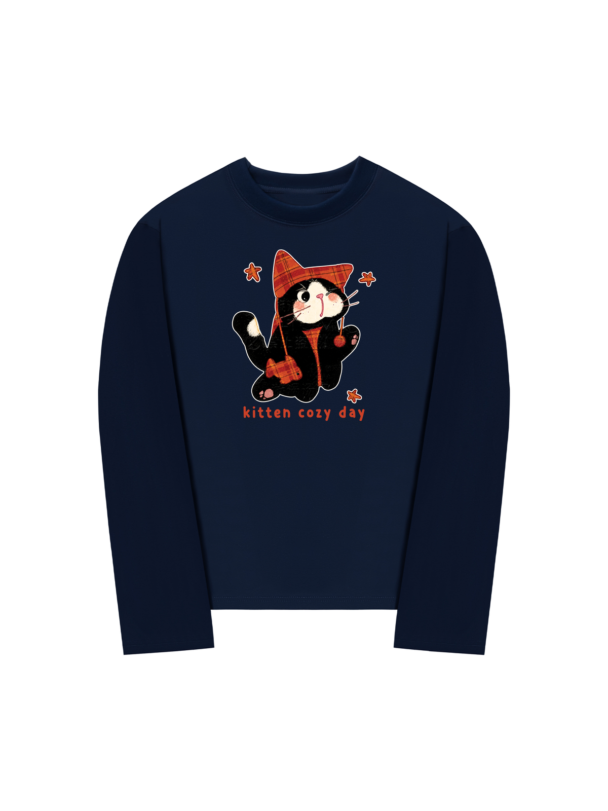 Áo Thun Dài Tay  Kitten Cozy Day
